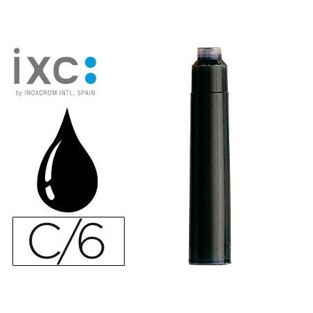RECAMBIO PLUMA INOXCROM NEGRO EST/6