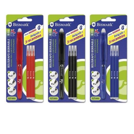 BOLIGRAFO BORRABLE BISMARK C/CAP+3RECAMBIOS