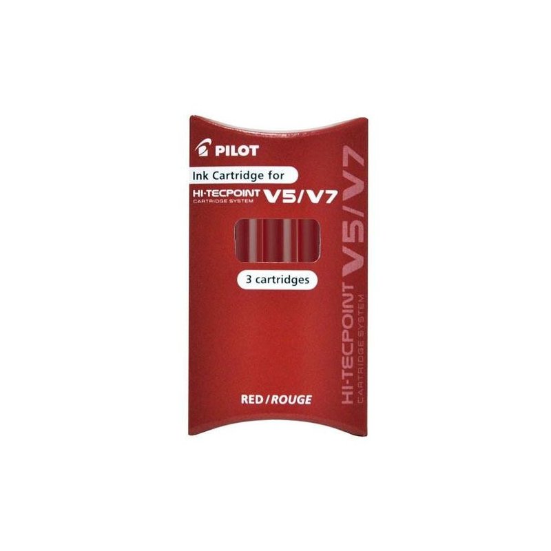 RECAMBIO ROLLER PILOT V-5/V7 P/3 ROJO