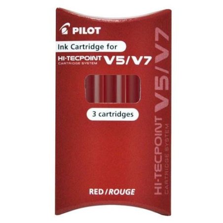 RECAMBIO ROLLER PILOT V-5/V7 P/3 ROJO