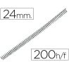 ESPIRAL METALICO NEGRO DHP 5:1 24MM C/100