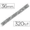 ESPIRAL METALICO NEGRO DHP 5:1 36MM C/50