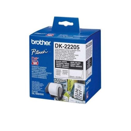 ETIQUETA PAPEL BROTHER 62MMX30.48M. DK-22205