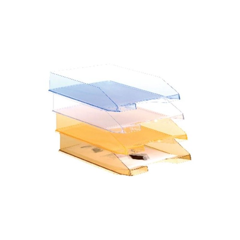 BANDEJA DE SOBREMESA PLASTICO AZUL TRANSLUCIDO