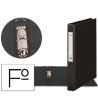 CARPETA 2 ANILLAS 25MM PVC PARDO FOLIO NEGRO