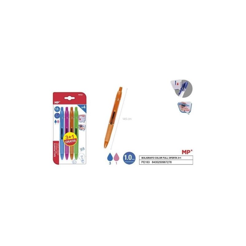 BOLIGRAFO COLOR FULL OFERTA 3+1