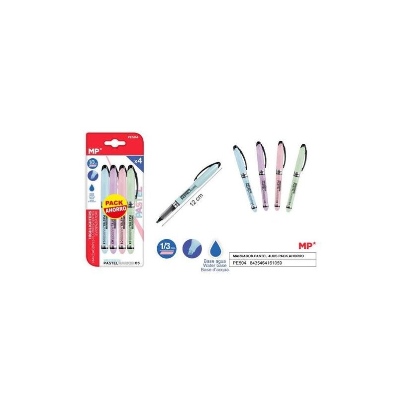 MARCADOR PASTEL 4UDS PACK AHORRO