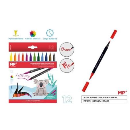 ROTULADORES DOBLE PUNTA PINCEL 12U
