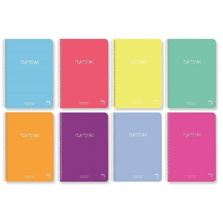 CUADERNO ESPIRAL PACSA PLASTIPAC CUARTO 80H HORIZO
