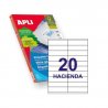 ETIQUETA ADHESIVA BLANCA APLI 105X29MM. C/2000