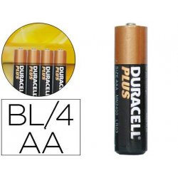 PILA ALCALINA DURACELL PLUS AA B/4